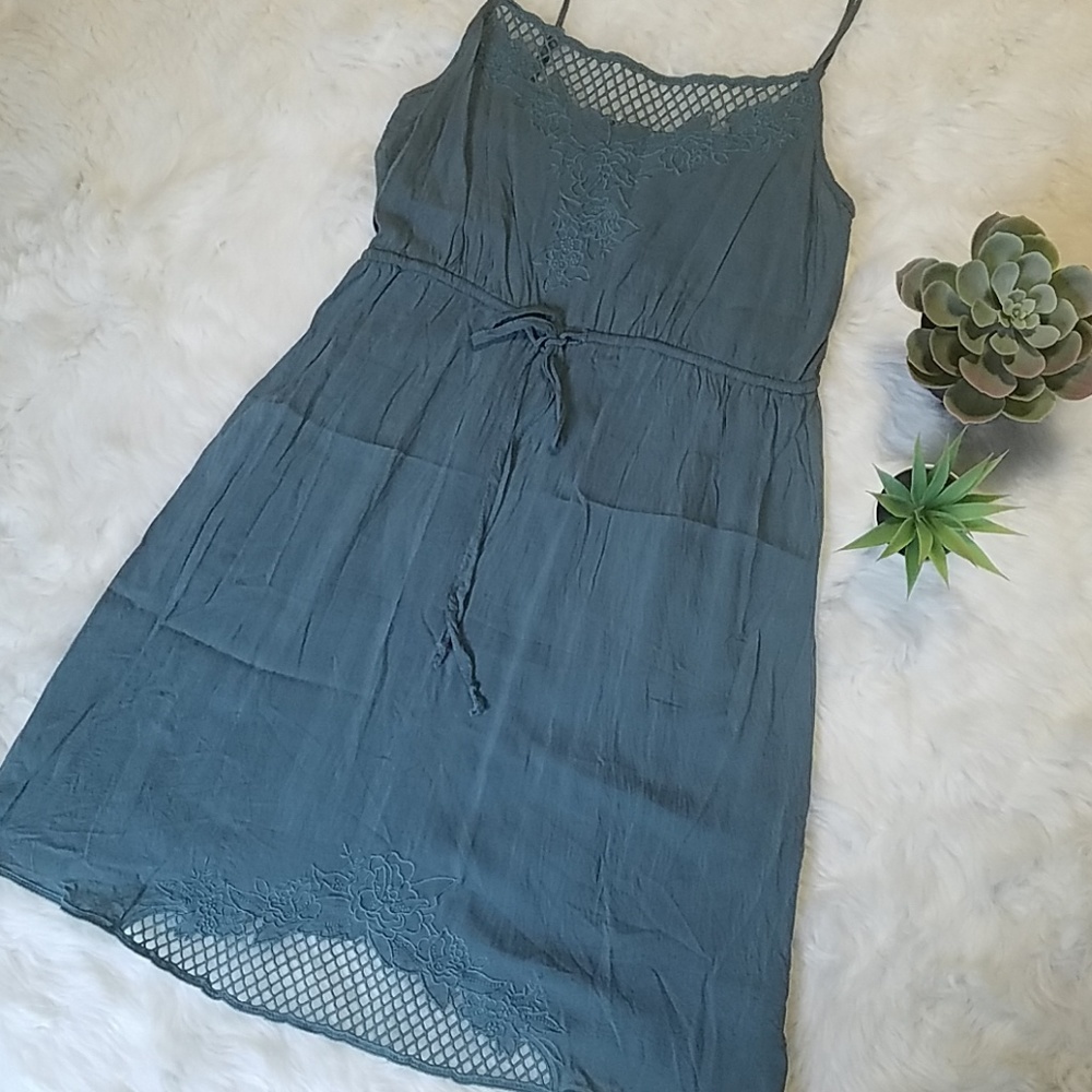 Beautiful details short dress or long shirt